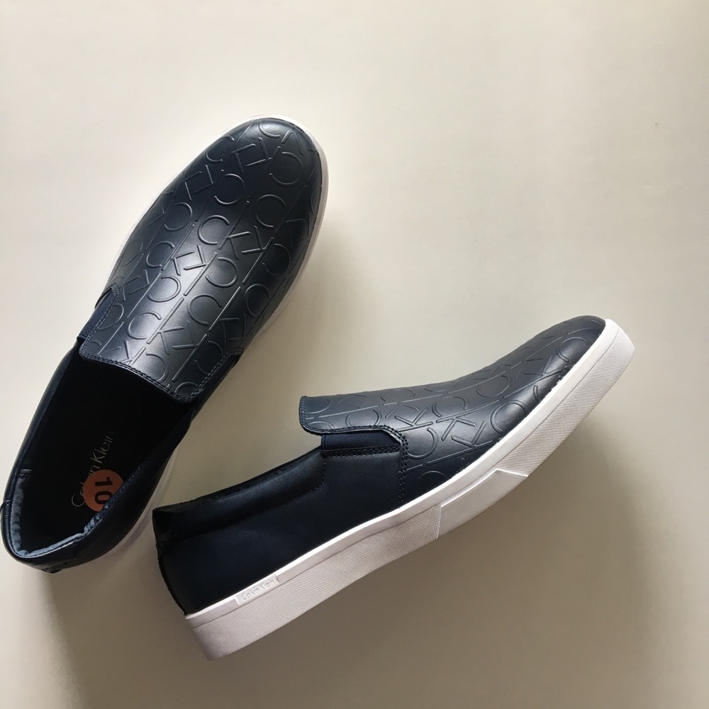 Calvin Klein Ivo Logo Leather Slip-On
